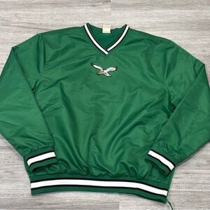 Philadelphia Eagles Ultra Game green v neck pullover trainer jacket mens M